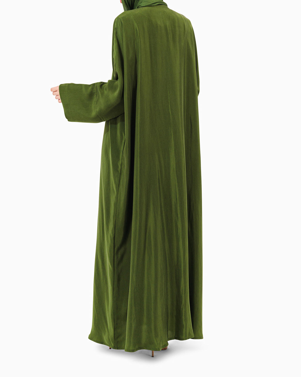 Model wears Green Abaya