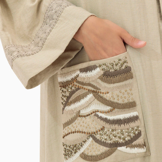 Model wears Co-ord Set | Soft Beige