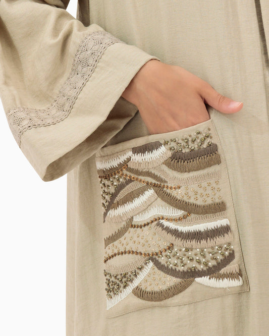 Model wears Co-ord Set | Soft Beige