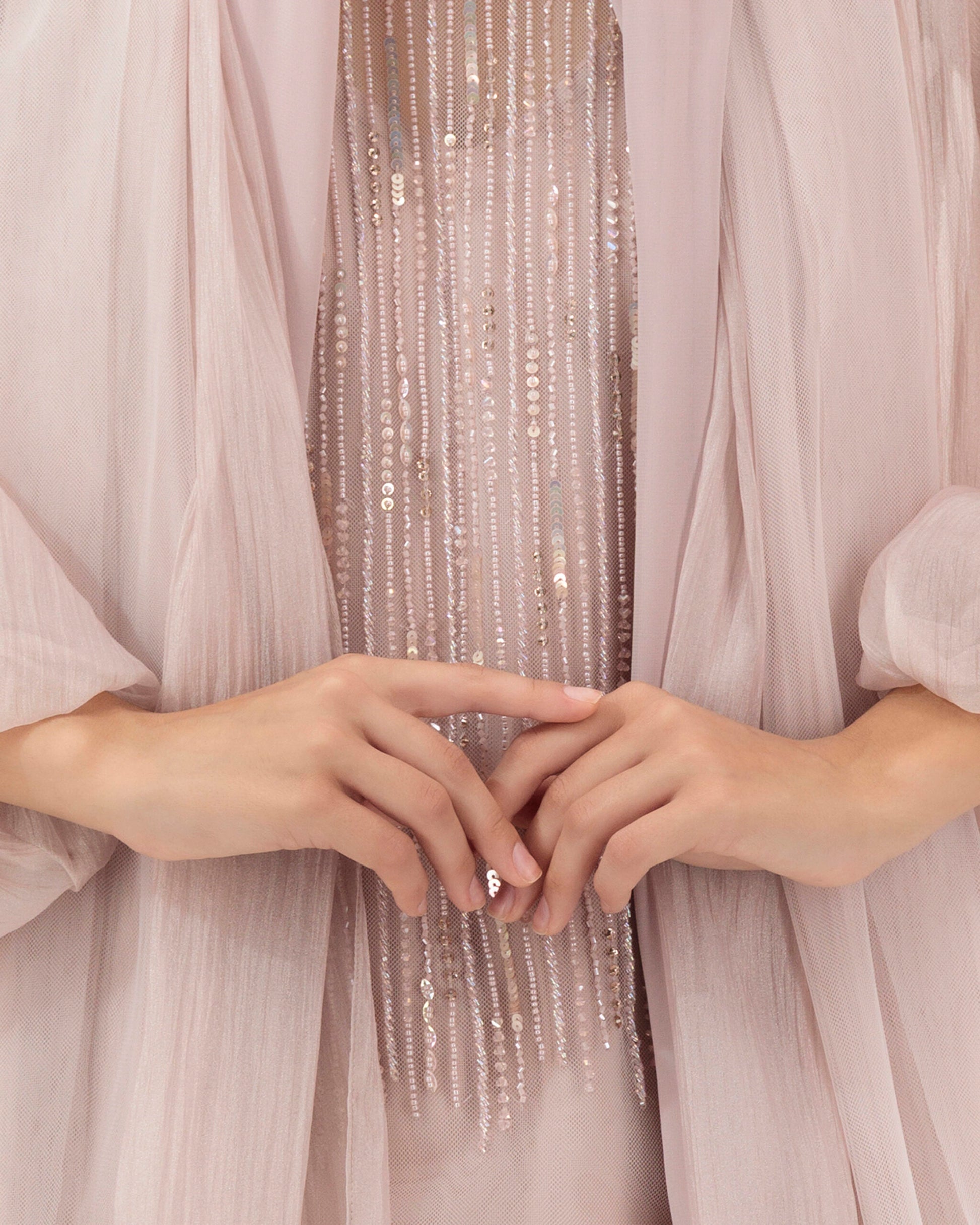 Model wears Tulle Set | Light Pink