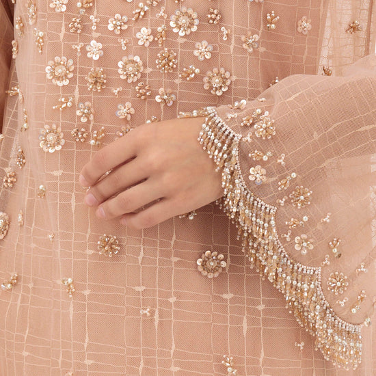 Model wears Dress | Nude Pink