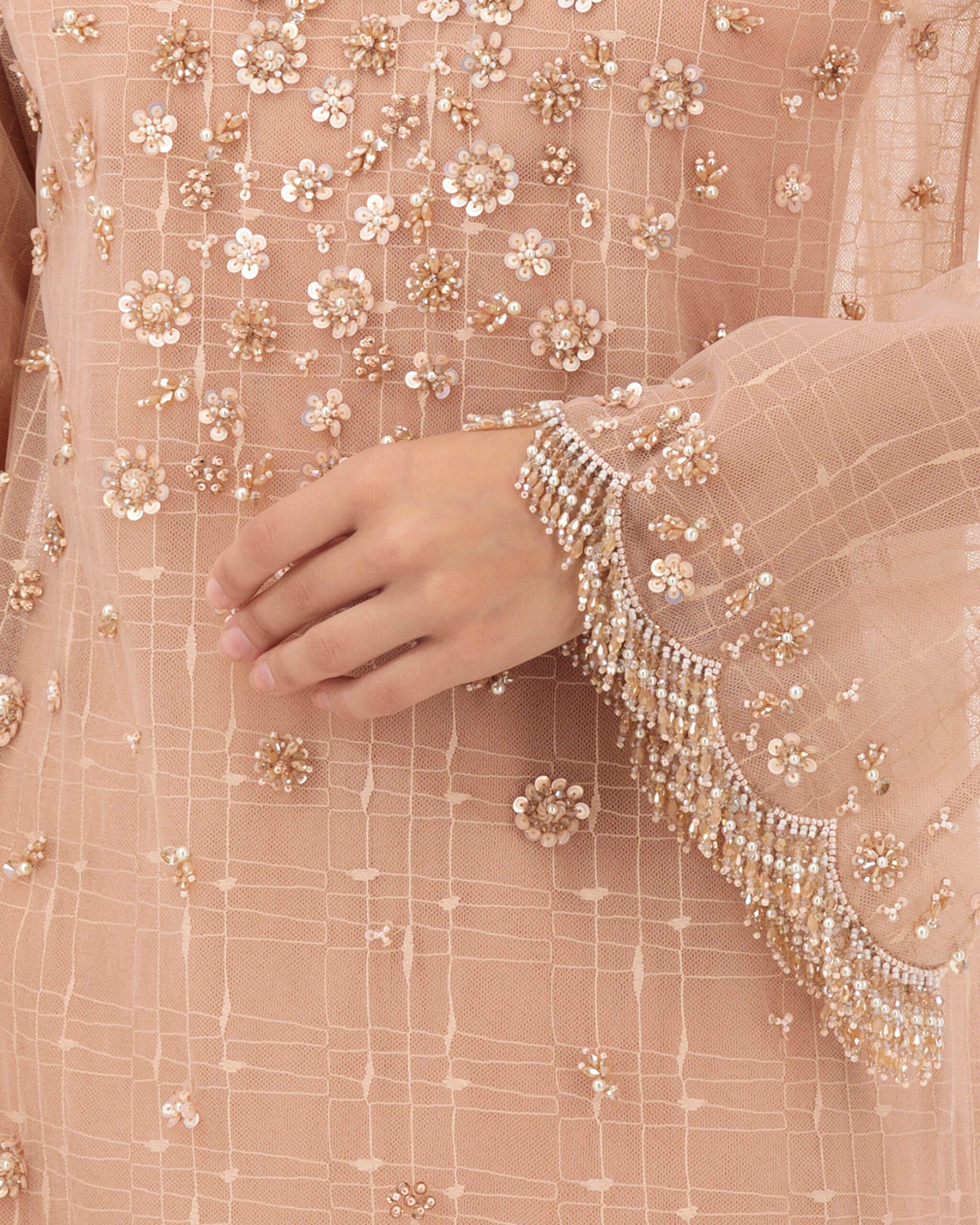 Model wears Dress | Nude Pink