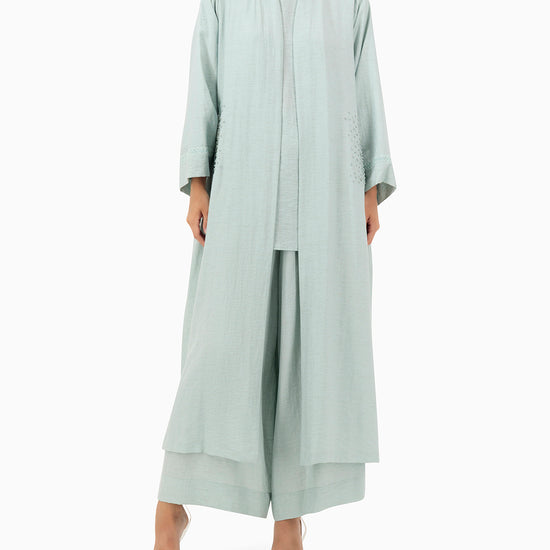 Model wears Co-ord Set | Mint Blue