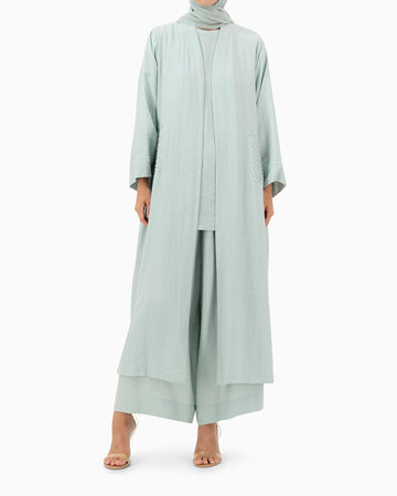 Model wears Co-ord Set | Mint Blue