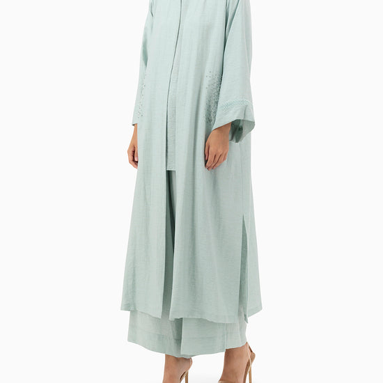 Model wears Co-ord Set | Mint Blue