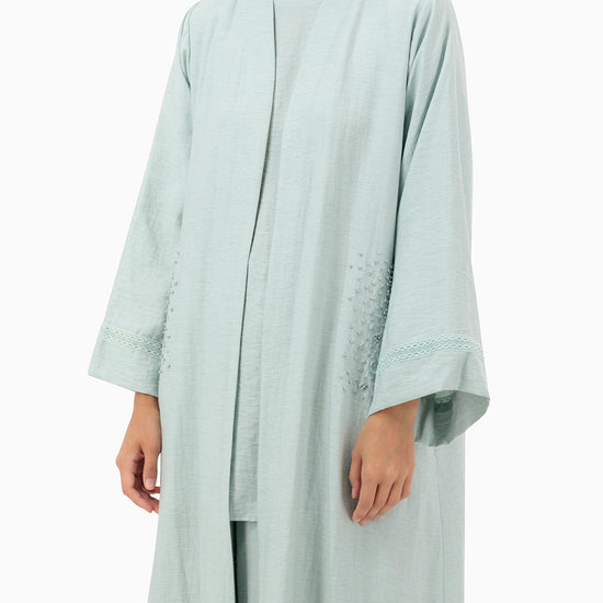 Model wears Co-ord Set | Mint Blue