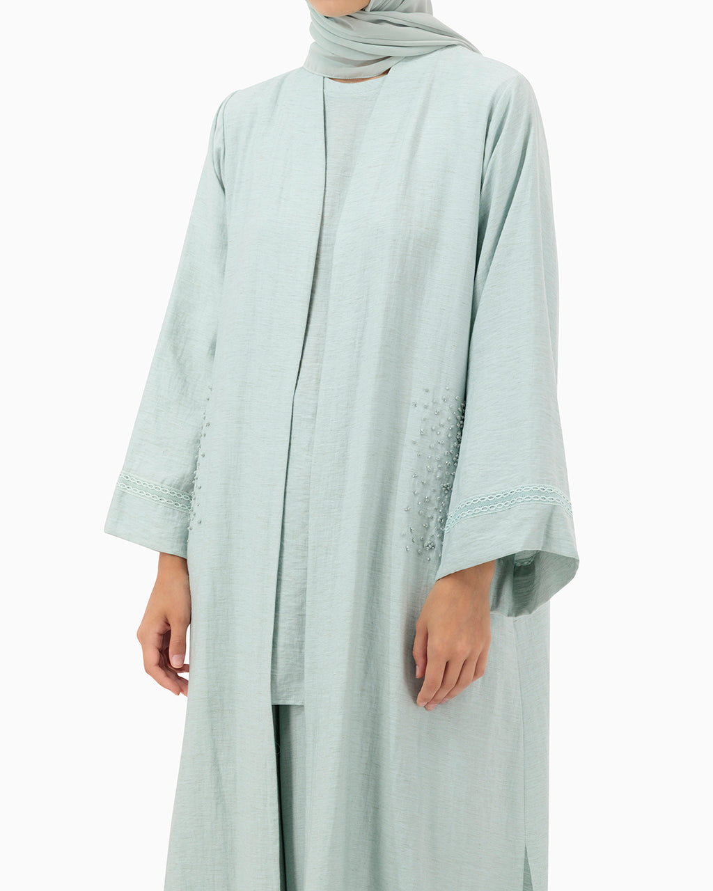 Model wears Co-ord Set | Mint Blue