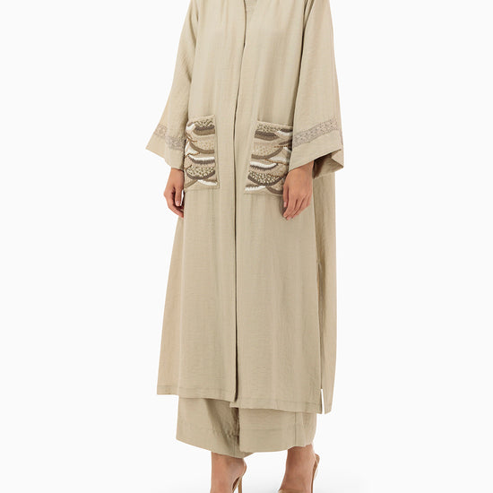 Model wears Co-ord Set | Soft Beige