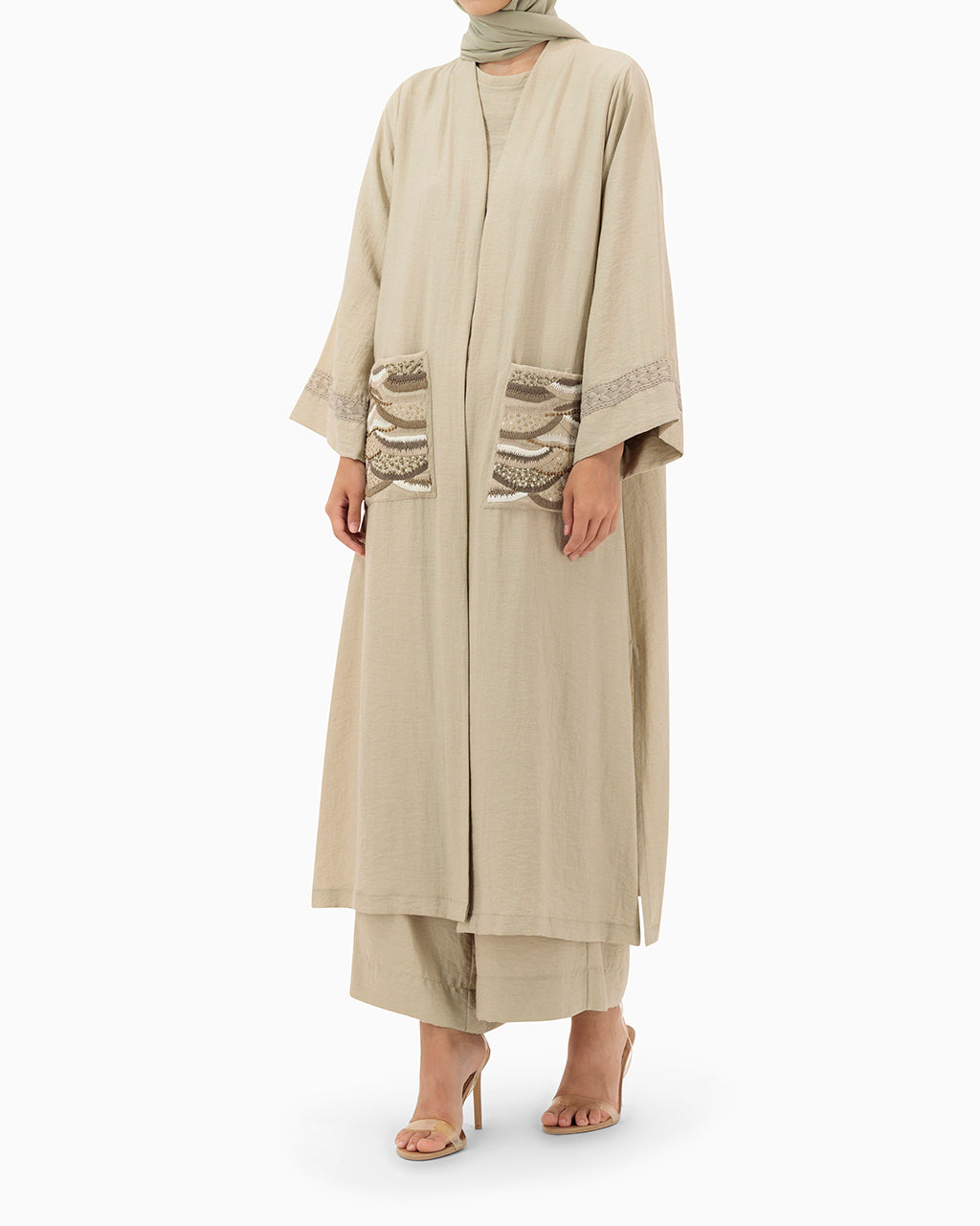 Model wears Co-ord Set | Soft Beige