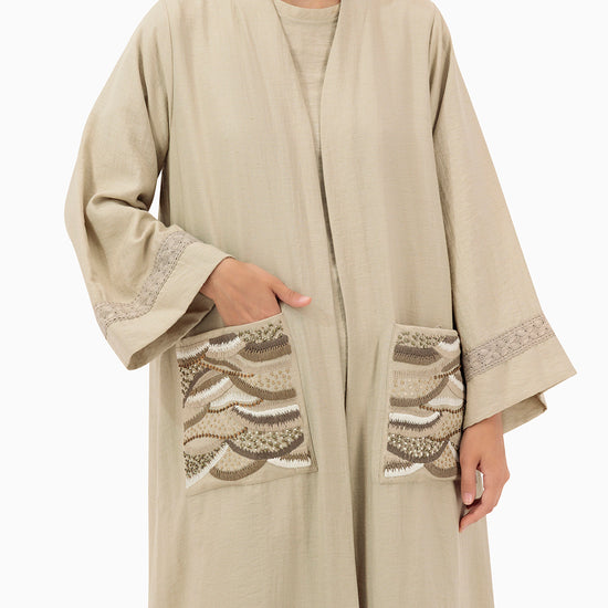 Model wears Co-ord Set | Soft Beige