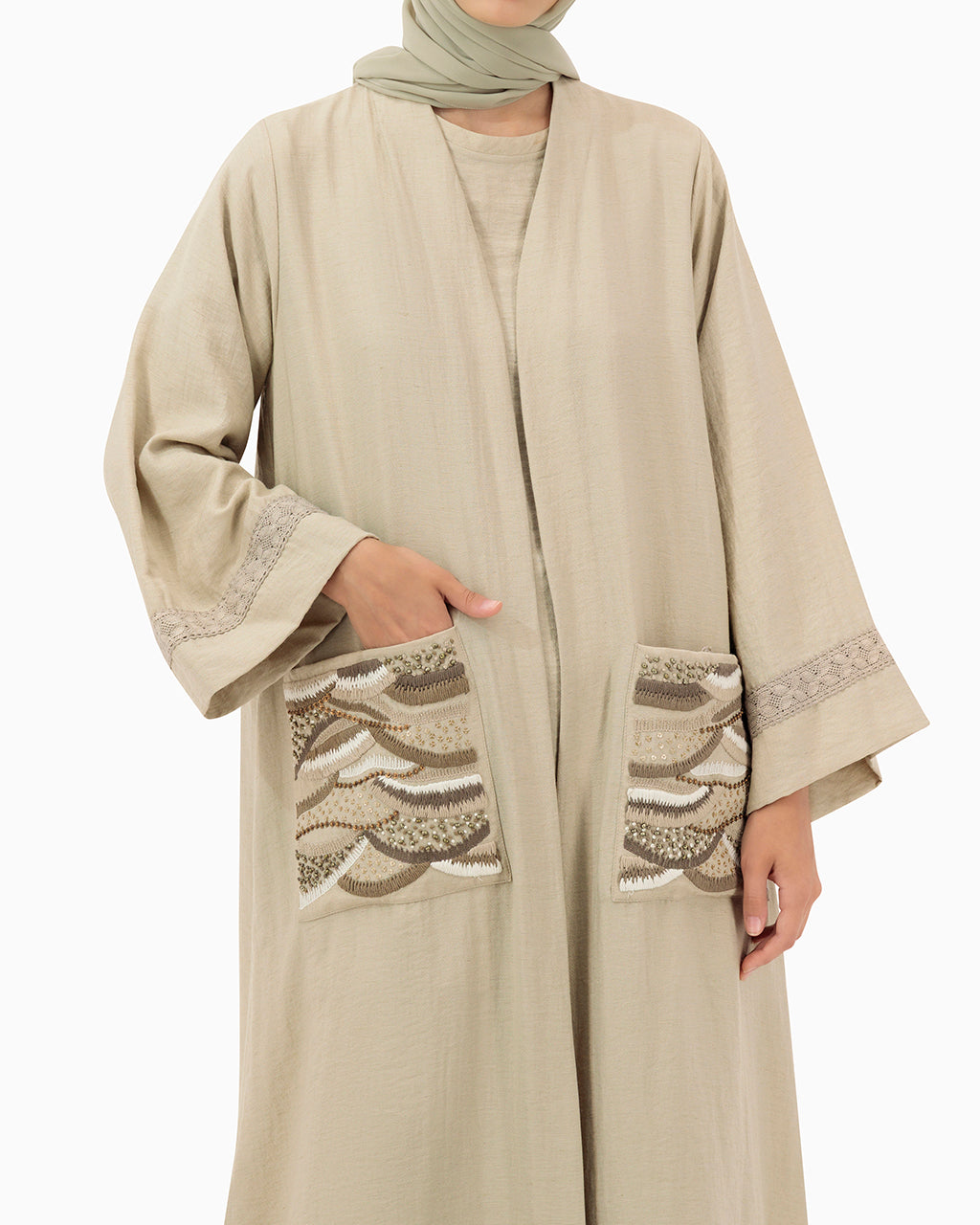 Model wears Co-ord Set | Soft Beige