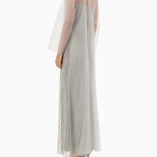 Model wears Dress | Grey