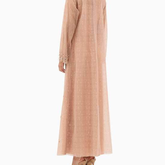 Model wears Dress | Nude Pink