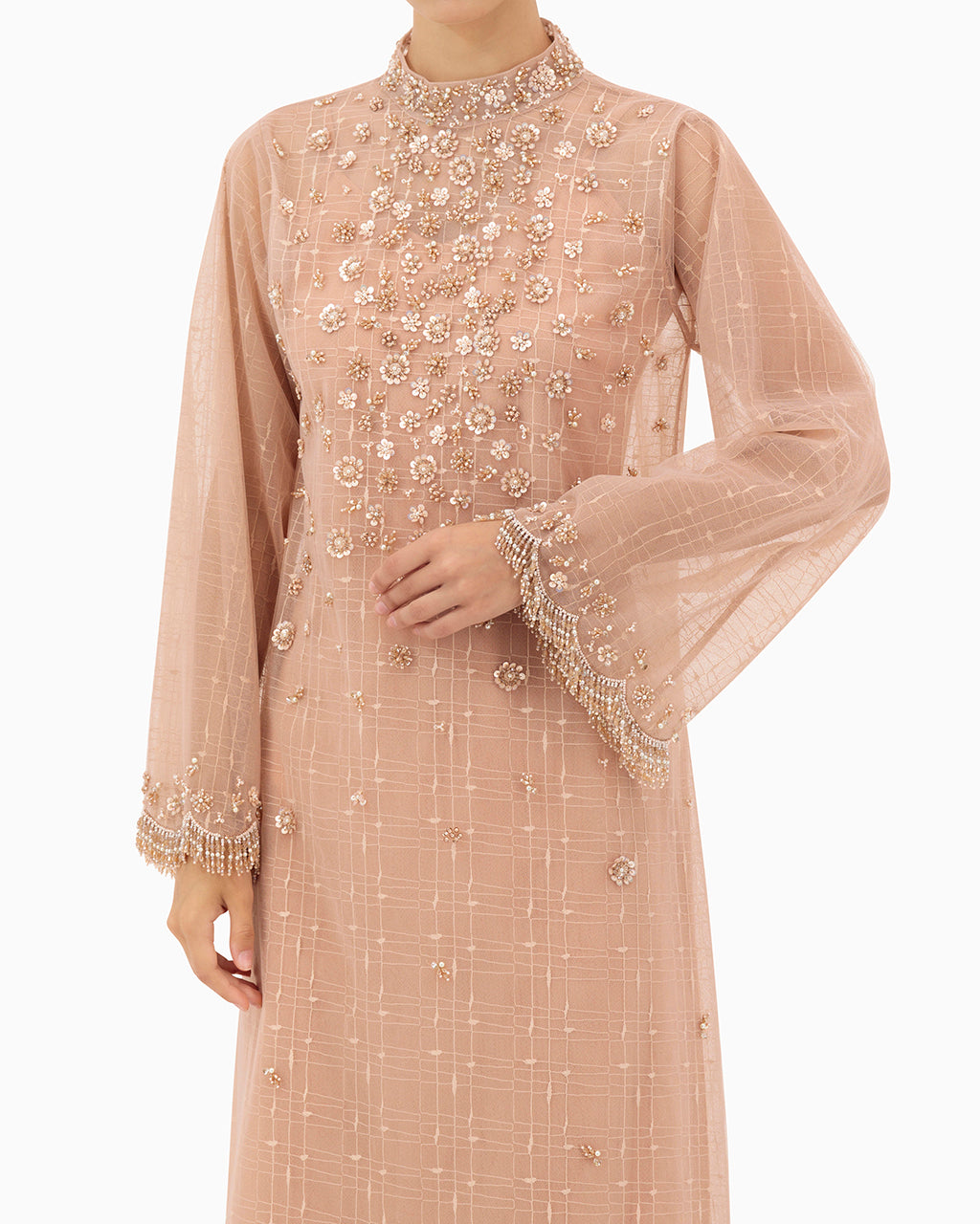 Model wears Dress | Nude Pink