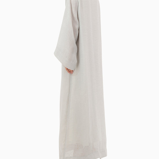 Model wears Abaya | Ice Grey