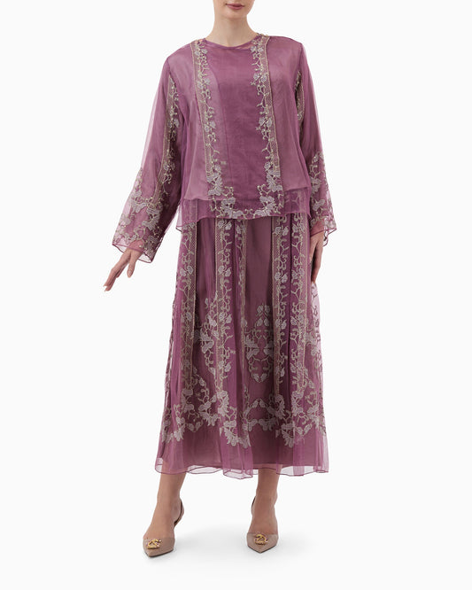 Zhora Top And Skirt | Purple