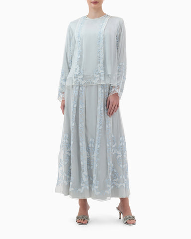 Zhora Top And Skirt | Blue