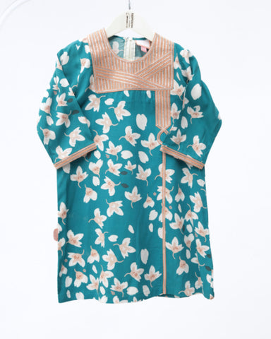 Petroleum Blue Floral Talli