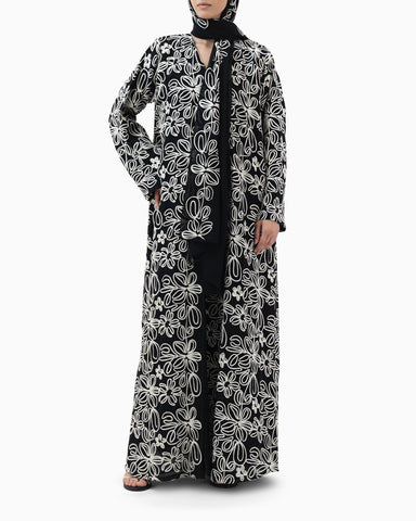 Abaya | Black Floral