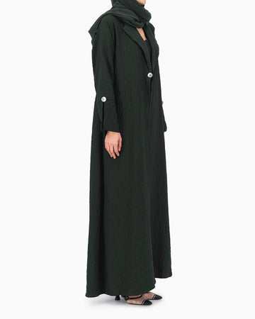 Green Buttons Style Abaya