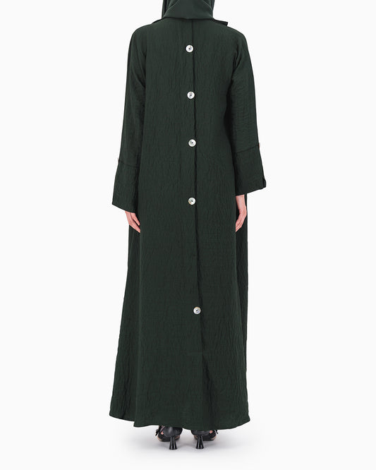 Green Buttons Style Abaya