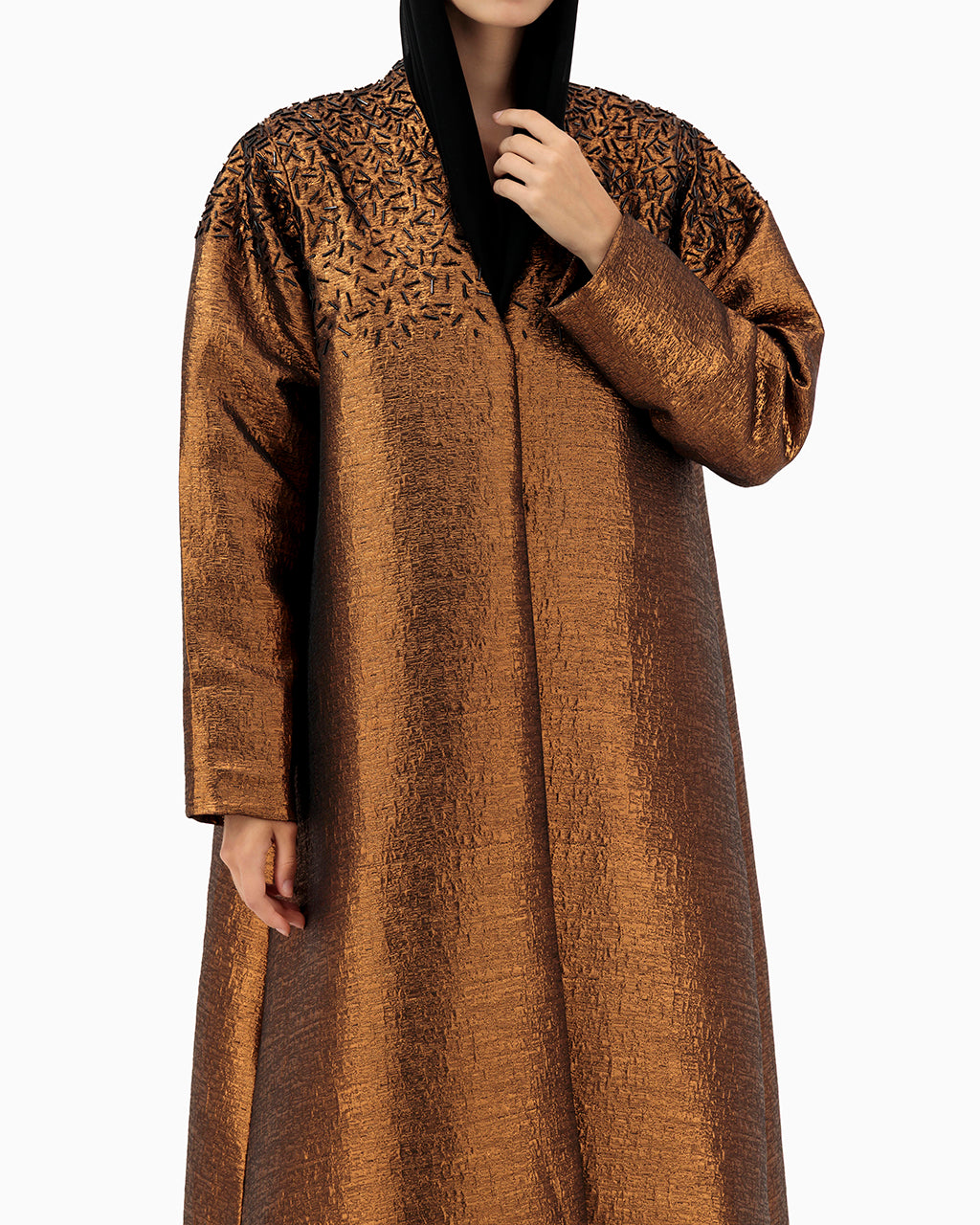 Model wears Abaya | Bronze