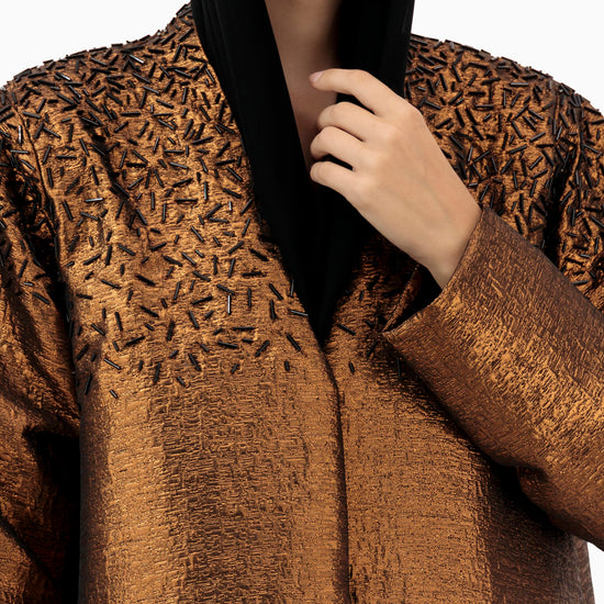 Model wears Abaya | Bronze