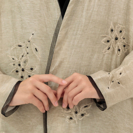 Model wears Abaya | Beige