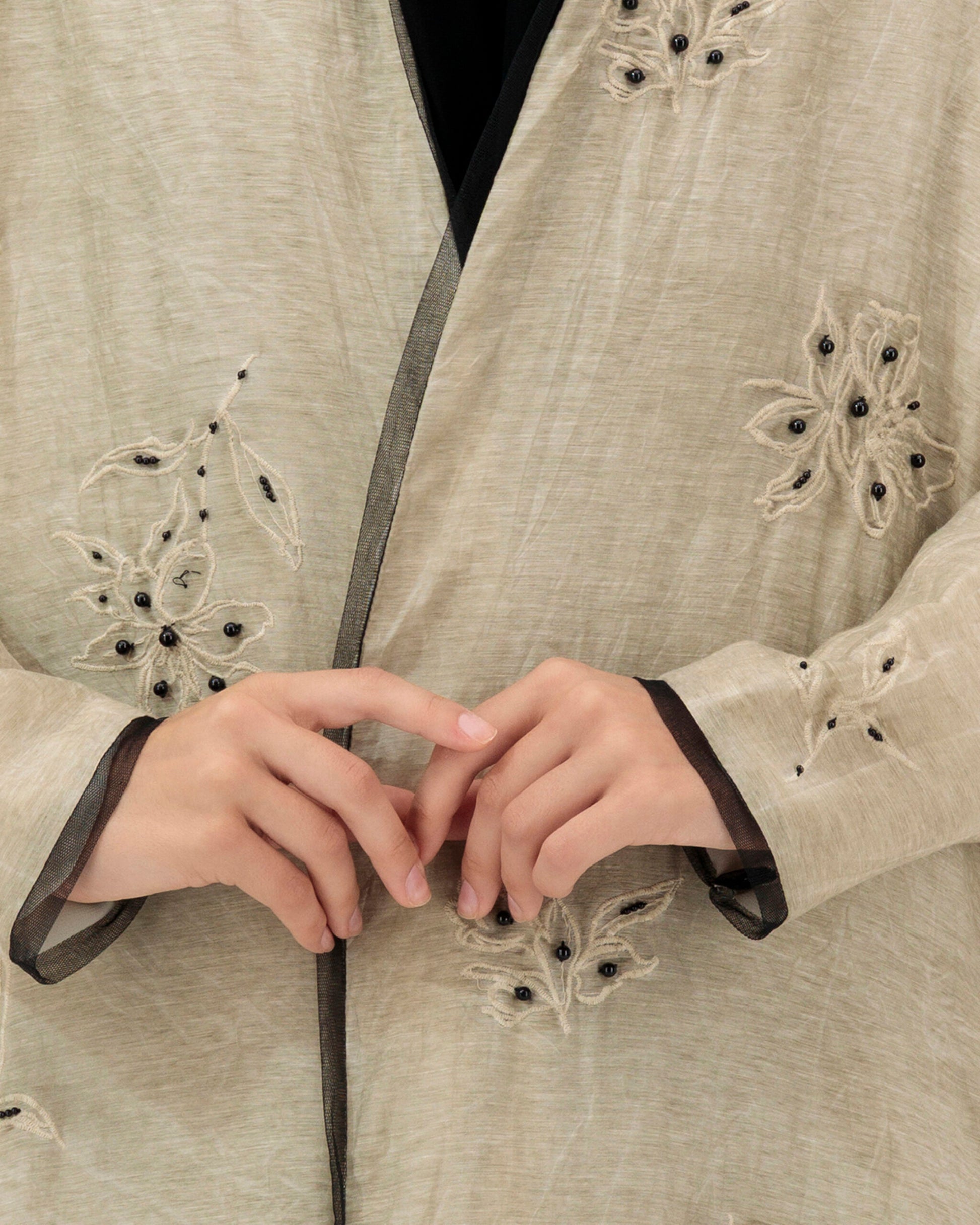 Model wears Abaya | Beige