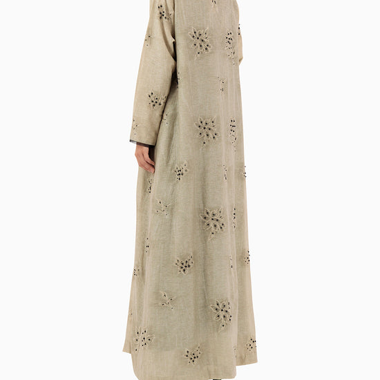 Model wears Abaya | Beige