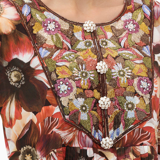 Model wears Brown Kaftan