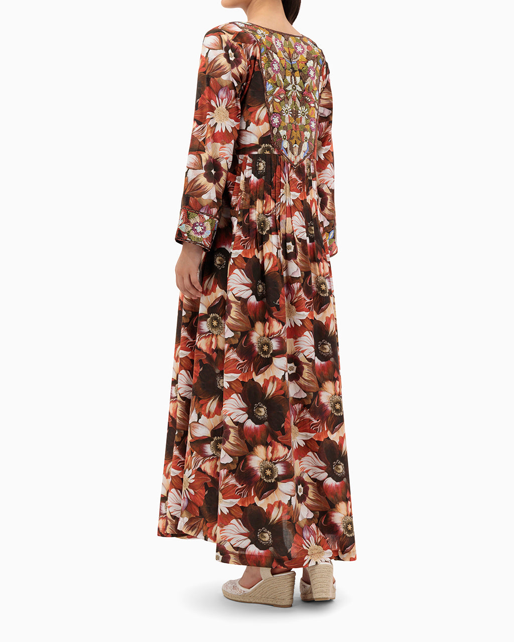 Model wears Brown Kaftan