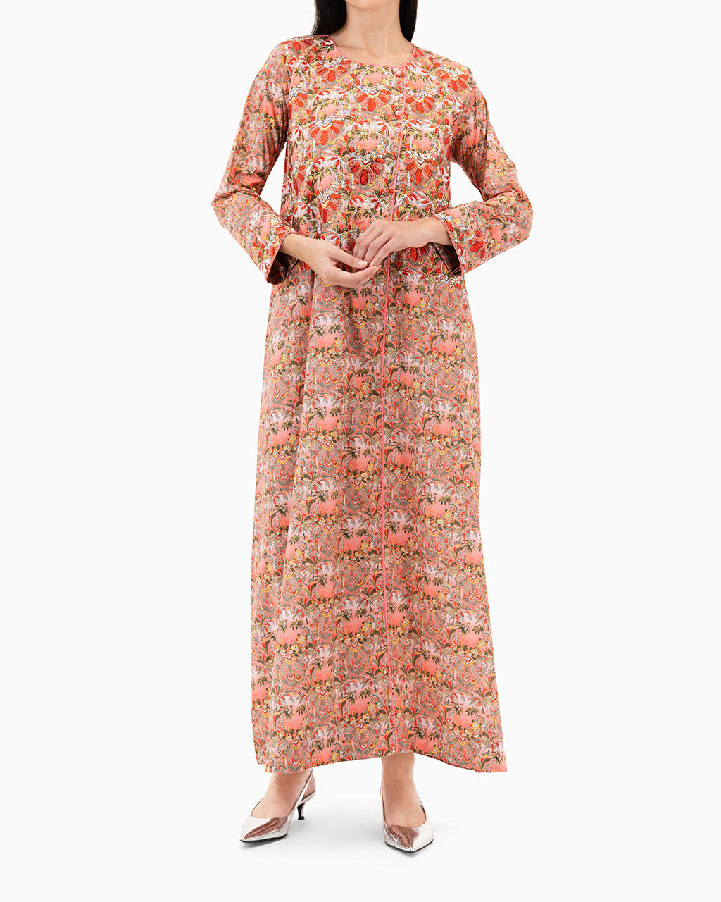 Model wears Overlap Pink Peache