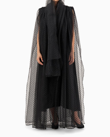 Black Dots Wedding Abaya