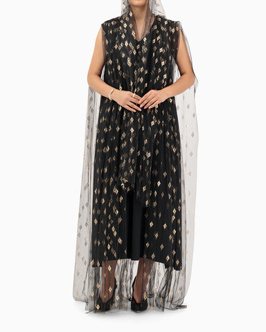 Gold Patterned Wedding Abaya