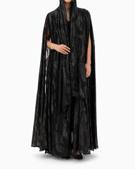 Black Patterned Wedding Abaya