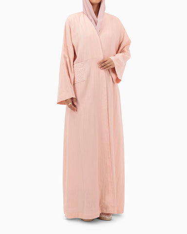 Linen Abaya | Peach