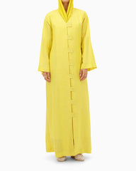 Linen Abaya | Yellow