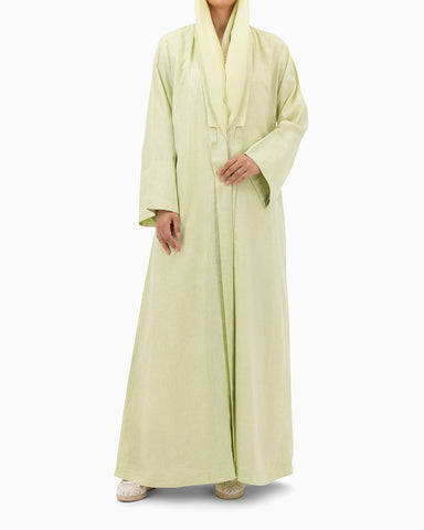 Linen Abaya | Pastel Green