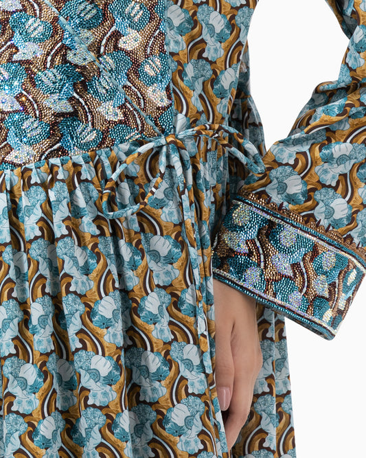 Kaftan | Turquoise with Tie